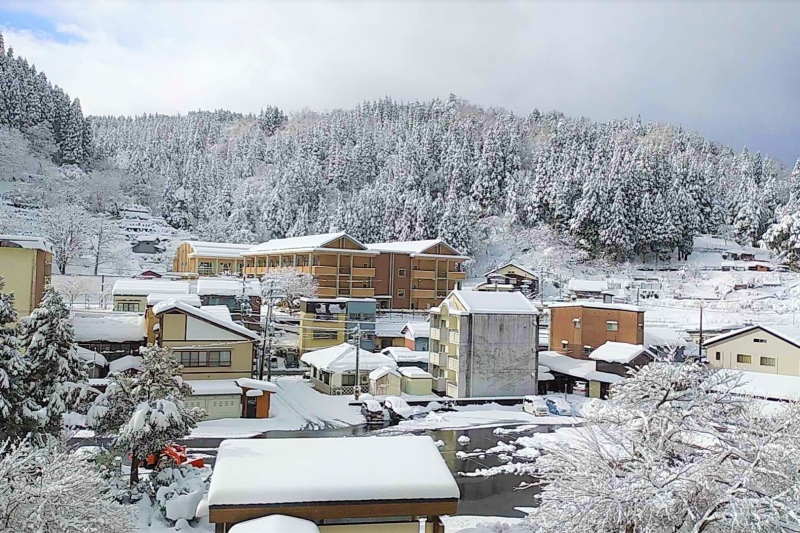 年末のご挨拶～湯村温泉の雪景色～