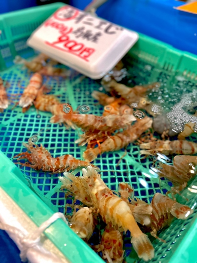 「鳥取港海鮮市場かろいち」の鬼えび