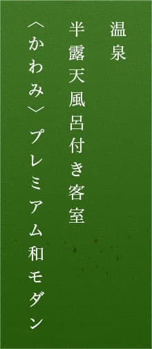 温泉 半露天風呂付き客室 かわみ プレミアム和モダン