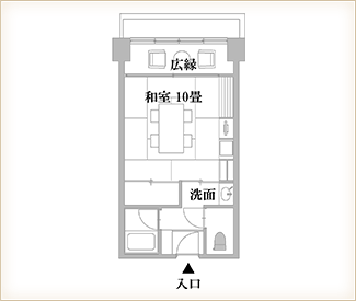 本館和室10畳の間取り画像