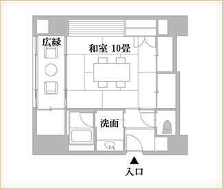 雅館和室10畳の間取り画像